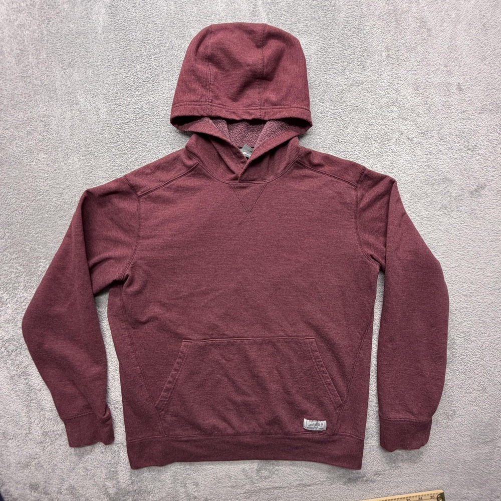 Eddie Bauer‎ Hoodie Mens Medium Red Everyday Eddie Fleece Pullover Pocket